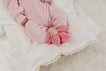 Load image into Gallery viewer, Confetti Kidz Baby Knit Booties - Rosewater (0-6 months)