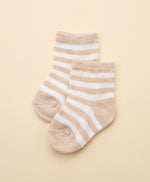 Load image into Gallery viewer, Lummi In Colour Baby Socks - Oat Stripes (0-9 months)