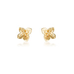 Load image into Gallery viewer, Linda Tahija Hydrangea Stud Earrings - 18k Gold