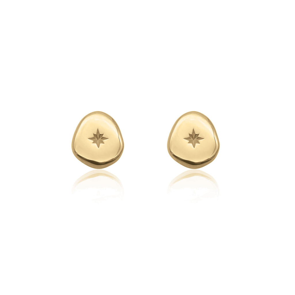 Linda Tahija Vega Stud Earrings - Gold