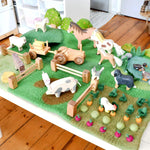 Load image into Gallery viewer, Tara Treasures Felt Play Mat Playscape - Farm (Large)