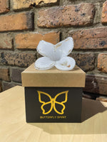 Load image into Gallery viewer, Glass Butterfly - White