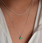 Load image into Gallery viewer, Linda Tahija Gemme Green Onyx Necklace - Sterling Silver