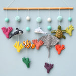 Load image into Gallery viewer, Tara Treasures Baby Nursery Felt Hanging Cot Mobile - Coral Reef