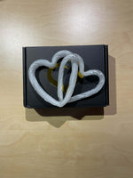 Load image into Gallery viewer, Caravel Glass Double Heart - Irridescent White