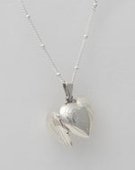 Load image into Gallery viewer, Petals Australia Sterling Silver Love Forever Etched Heart Necklace