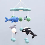 Load image into Gallery viewer, Tara Treasures Baby Nursery Felt Hanging Cot Mobile - Ocean Marine Mammals