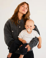 Load image into Gallery viewer, BIBS Dummies Size 2 Polka - Ivory/Black