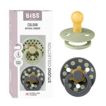 Load image into Gallery viewer, BIBS Dummies Size 2 Polka - Sage/Iron