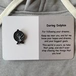 Load image into Gallery viewer, Little Joys Wellbeing Pin - Daring Dolphin