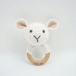Load image into Gallery viewer, Petite Vous Crochet Ring Rattle - Lulu Lamb