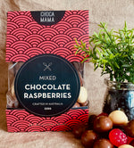 Load image into Gallery viewer, Chocamama Medium Box Mixed Chocolate Raspberries - 325g