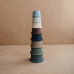 Load image into Gallery viewer, Mushie Stacking Cups Tower - Forest