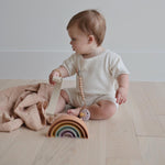 Load image into Gallery viewer, Mushie Rainbow Stacking Toy - Tropical