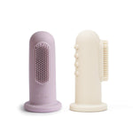 Load image into Gallery viewer, Mushie Silicone Finger Toothbrush - Soft Lilac/Ivory