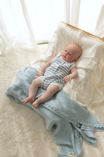 Load image into Gallery viewer, Confetti Kidz Heritage Knit Blanket - Traditional Blue