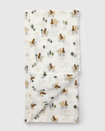 Load image into Gallery viewer, LouLou Lollipop Muslin Swaddle - Bears On Bikes