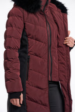 Load image into Gallery viewer, Rino & Pelle Pdded Coat Detachable Hood Lennon - Chocolate Bean Size 38 (10)