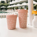 Load image into Gallery viewer, Chino Club Stainless Steel Coffee Cup 8oz - Pink Daisy