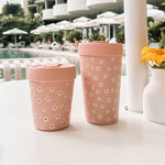 Load image into Gallery viewer, Chino Club 12oz Stainless Steel Coffee Cup - Pink Daisy