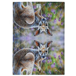 Load image into Gallery viewer, Ashdene Kitchen Tea Towels 2 pk Babies Of The Bush Collection - Kangaroo & Wombat