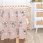 Load image into Gallery viewer, Living Textiles Australiana Baby Blanket - Koala/Blush