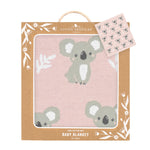 Load image into Gallery viewer, Living Textiles Australiana Baby Blanket - Koala/Blush