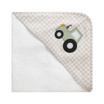 Load image into Gallery viewer, Living Textiles Organic Hooded Towel - Tractor Ride