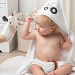 Load image into Gallery viewer, Living Textiles Bath Mitt - Tractor Ride/Cow