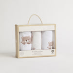 Load image into Gallery viewer, Living Textiles Organic Wash Cloths 3pk - Cuddly Bear