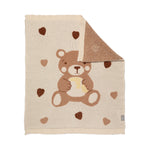 Load image into Gallery viewer, Living Textiles Jacquard Pram Baby Blanket - Cuddly Bear