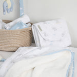 Load image into Gallery viewer, Living Textiles Jersey Sherpa Blanket - Elephant Playtime