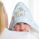 Load image into Gallery viewer, Living Textiles Organic Hooded Towel - Elephant Playtime