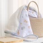 Load image into Gallery viewer, Living Textiles Jersey Sherpa Blanket - Roam & Roar