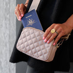 Load image into Gallery viewer, Annabel Trends AT Travel Quilted 3 Zip Bag - Oyster