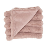 Load image into Gallery viewer, Ribbed Faux Fur Throw Baby - Dusty Pink