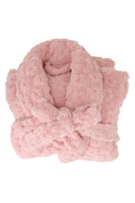 Load image into Gallery viewer, Annabel Trends Cosy Luxe Embossed Flower Kids Bath Robe - Pink Small (3-6yrs)