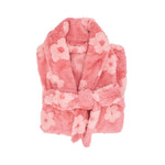 Load image into Gallery viewer, Annabel Trends Cosy Luxe Kids Bath Robe Embossed Flower - Dark Pink Small (3-7yrs)