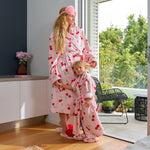 Load image into Gallery viewer, Annabel Trends Bath Robe Cosy Luxe Velvet - Cherry