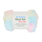 Load image into Gallery viewer, Annabel Trends Bubble Faux Fur Throw - Rainbow 130cm x 160cm