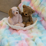 Load image into Gallery viewer, Annabel Trends Bubble Faux Fur Throw - Rainbow 130cm x 160cm