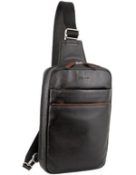 Load image into Gallery viewer, Pierre Cardin Leather 3-Way Sling Bag PC3601 - Black