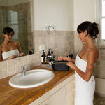 Load image into Gallery viewer, Tonic Australia Medium Herringbone Beauty Bag - Licorice