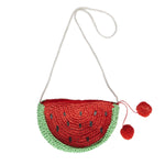 Load image into Gallery viewer, Acorn Kids Straw Bag - Watermelon Segment (Red/Green)