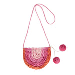 Load image into Gallery viewer, Acorn Kids Straw Bag - Rainbow (Red/Pink)