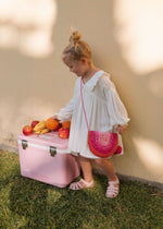 Load image into Gallery viewer, Acorn Kids Straw Bag - Rainbow (Red/Pink)