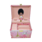 Load image into Gallery viewer, Pink Poppy Musical Jewellery Box - Claris The Chicest Mouse In Paris Pearl (On The Bridge of Avignon)