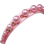Load image into Gallery viewer, Pink Poppy Pearl Headband with Scarf - Claris the Chicest Mouse in Paris