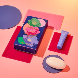 Huxter Soap & 35ml Hand Cream Gift Box - Grapefruit & Fressia