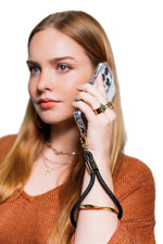 Load image into Gallery viewer, Klipsta LOOP Phone Wrist Strap - Black & Gold